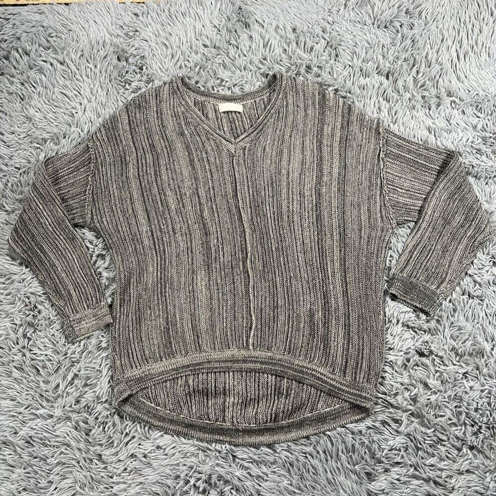 Altar’d State Ribbed Chunky Knit Oversized Sweater V Neck Size XS